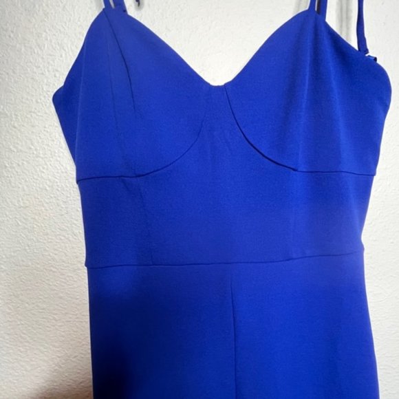 NEW Crystal Sky Strappy Blue Wide Leg Feminine Jumpsuit Medium - Picture 5 of 12